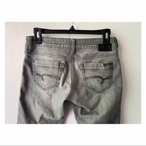 Mavi grey skinny jeans mid rise